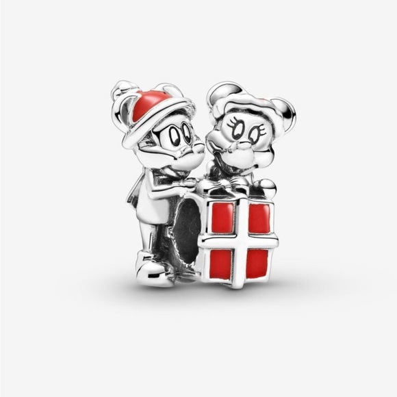 Brand New Pandora x Disney Mickey Mouse and Minnie Mouse Present Charm NWOT - Picture 9 of 16